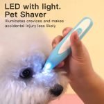 Cat And Dog Paw Trimmer With LED, Rechargeable, Low Noise, for Paws, Face & Ears (Blue) 6
