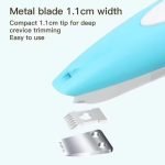 Cat And Dog Paw Trimmer With LED, Rechargeable, Low Noise, for Paws, Face & Ears (Blue) 3