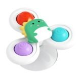 Spinner Toy 1 pc Spinner Toy Set with Suction Cup Dinosaur Design Playtime for Cats and children 4
