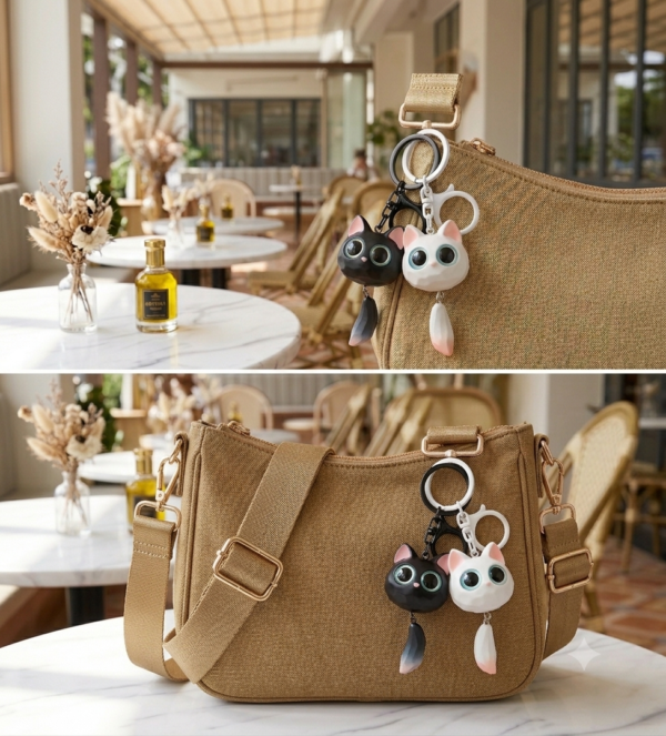 Cat Resin Keychain